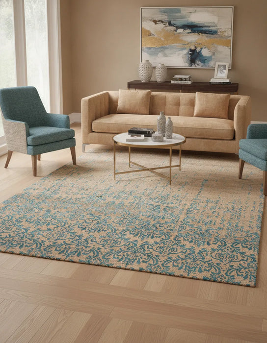 Damask mit Seide